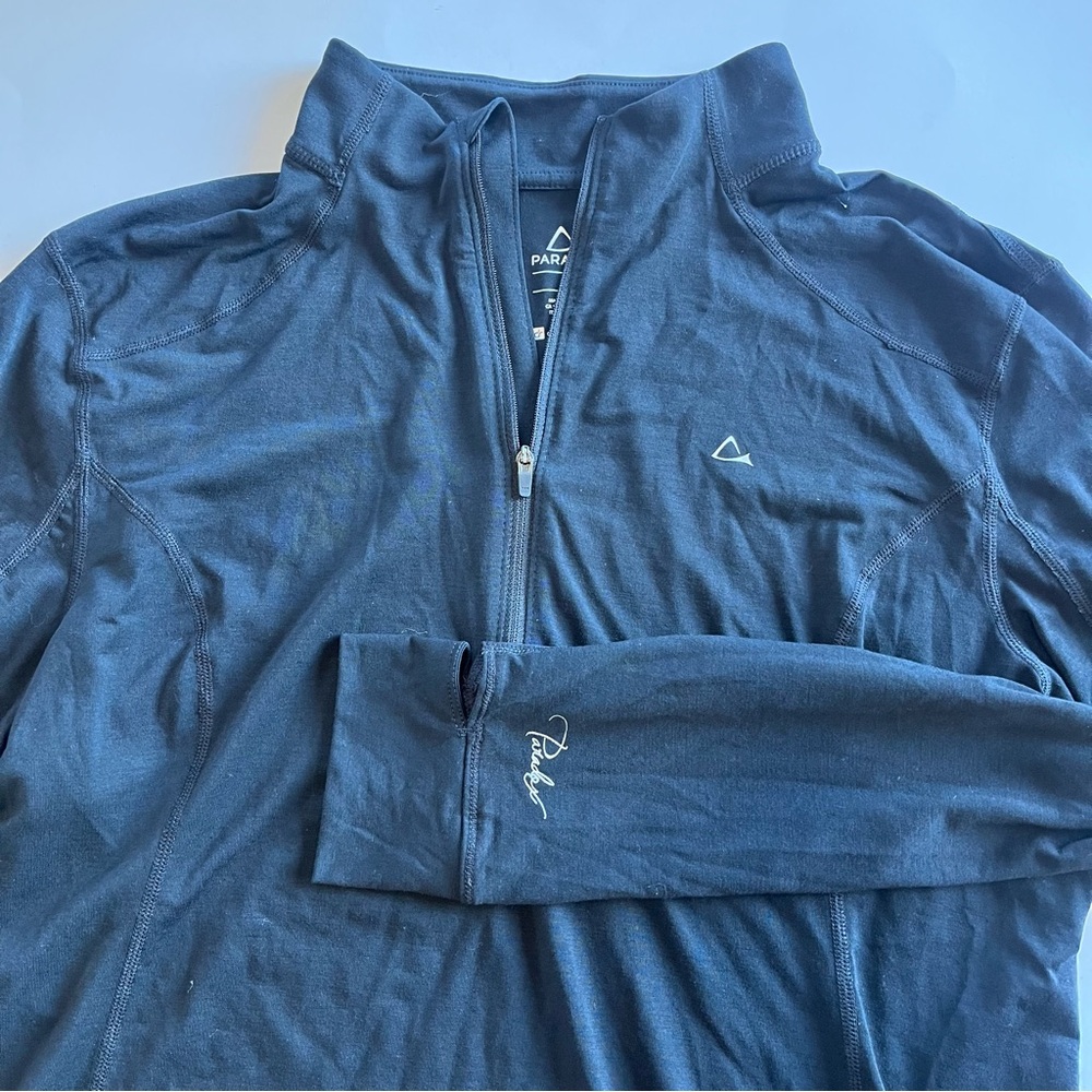 Paradox Women's XL Merino Wool Blend‎ 1/4 Zip Baselayer Black Dri Release